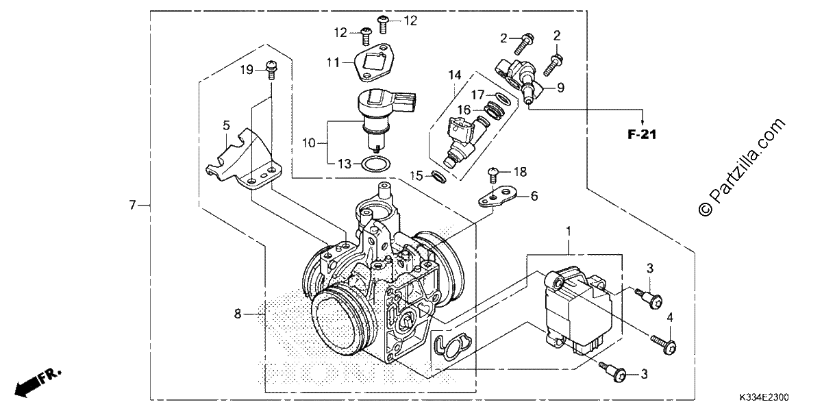 Diagrama de THROTTLE BODY