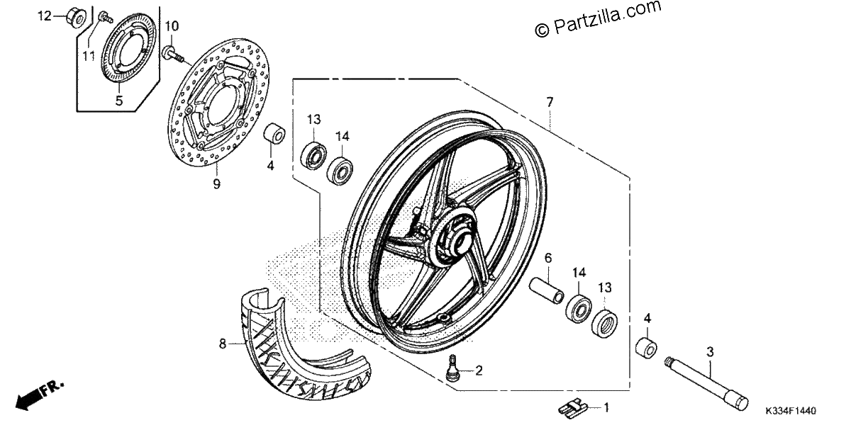 Diagrama de FRONT WHEEL