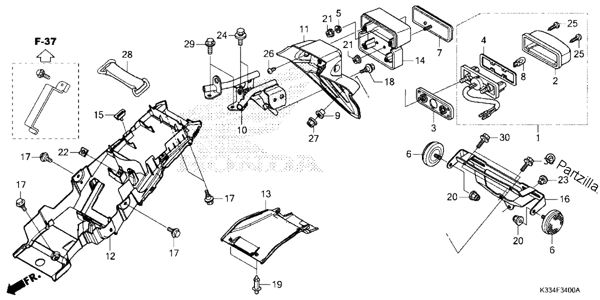 Diagrama de REAR FENDER