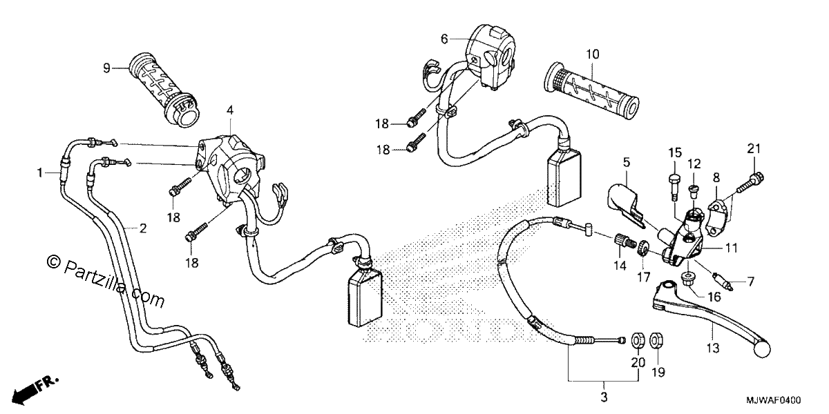 Diagrama de HANDLE LEVER SWITCH CABLE