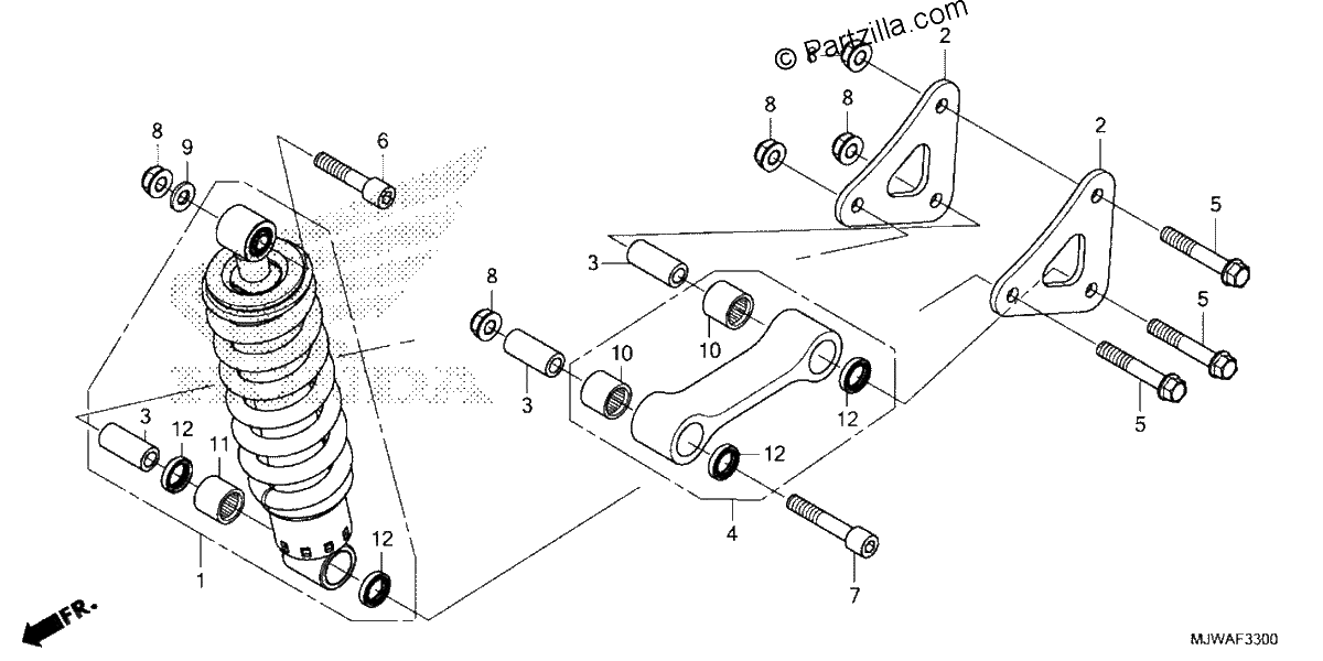 Diagrama de REAR SHOCK ABSORBER