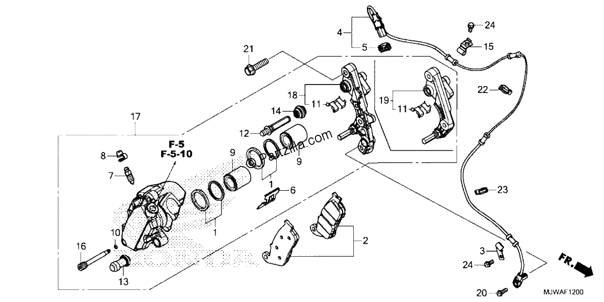 Diagrama de FRONT BRAKE CALIPER