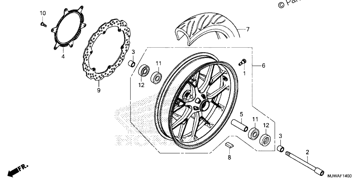 Diagrama de FRONT WHEEL