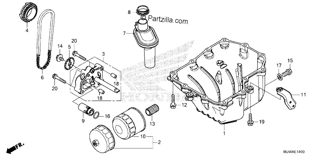Diagrama de OIL PAN OIL PUMP