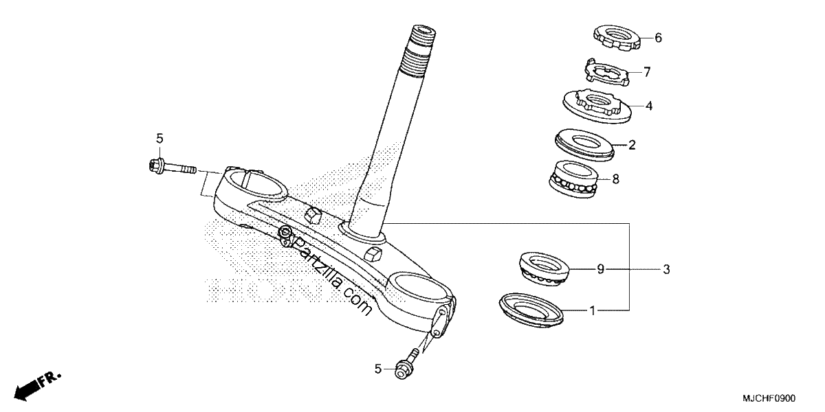 Diagrama de STEERING STEM