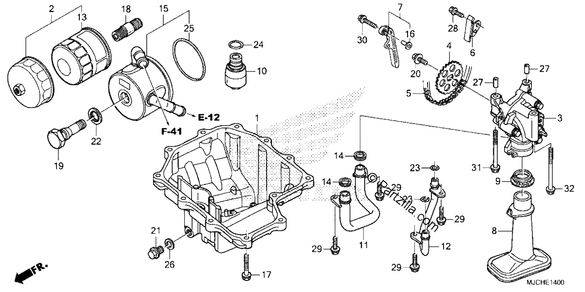 Diagrama de OIL PAN OIL PUMP