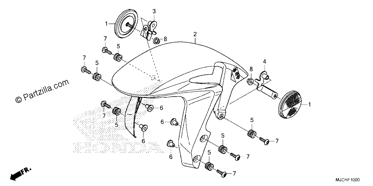 Diagrama de FRONT FENDER