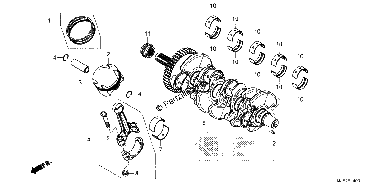 Diagrama de CRANKSHAFT PISTON