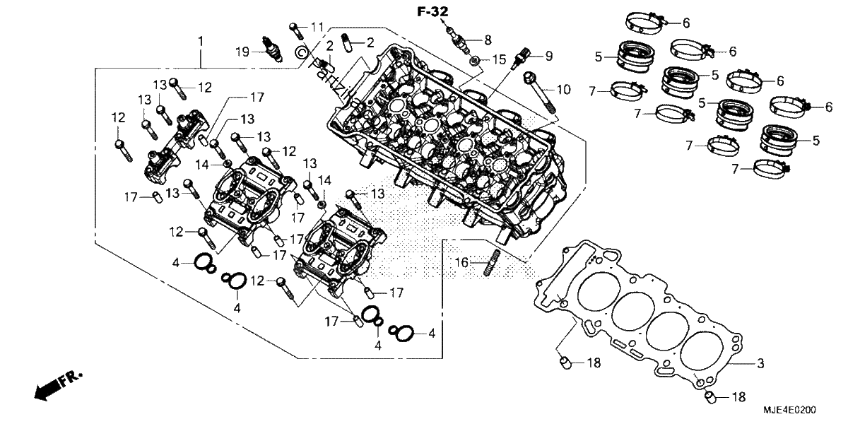 Diagrama de CYLINDER HEAD