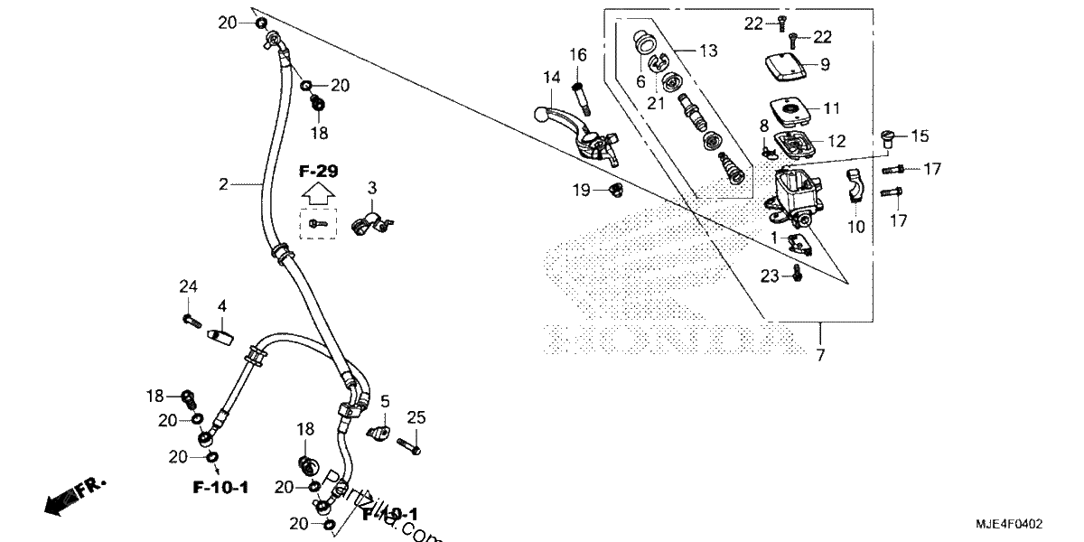 Diagrama de FRONT BRAKE MASTER 3