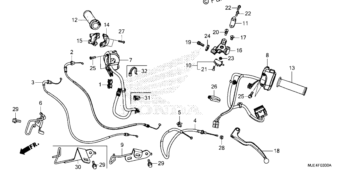 Diagrama de HANDLE LEVER SWITCH CABLE