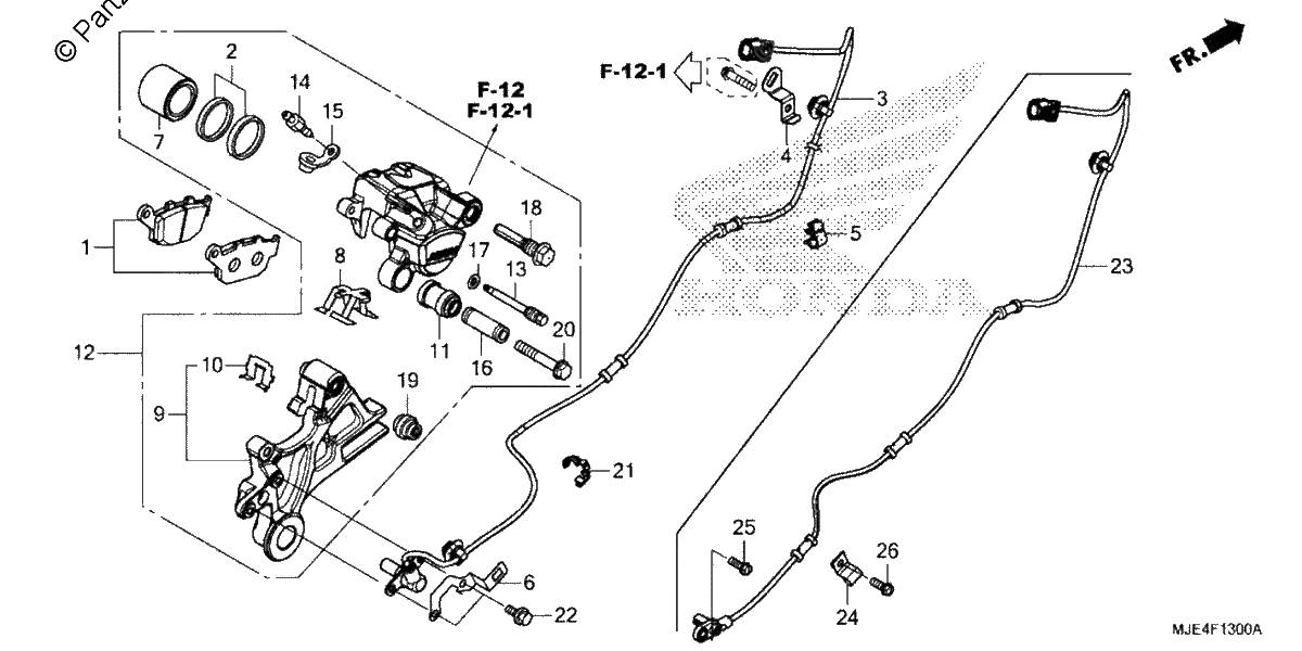 Diagrama de REAR BRAKE CALIPER