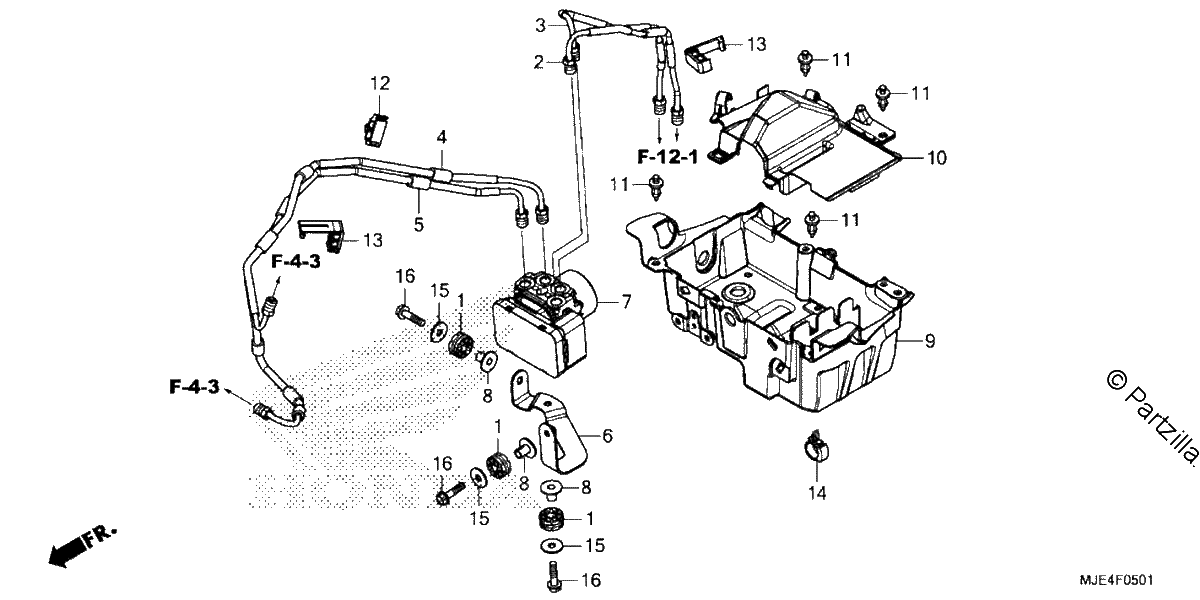 Diagrama de ABS MODULATOR TRAY 2