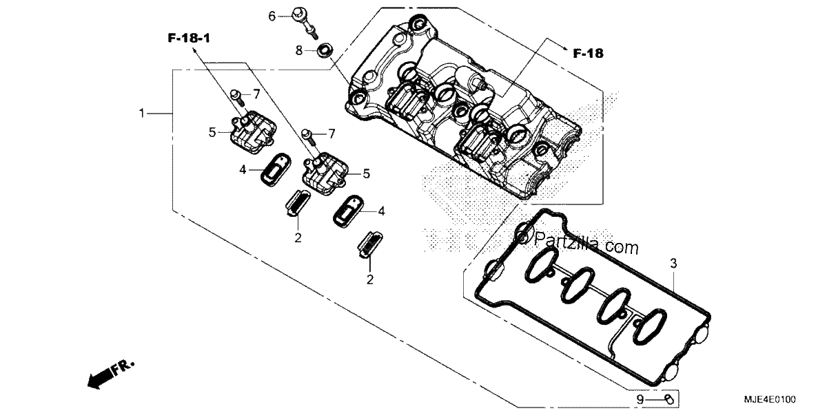 Diagrama de CYLINDER HEAD COVER