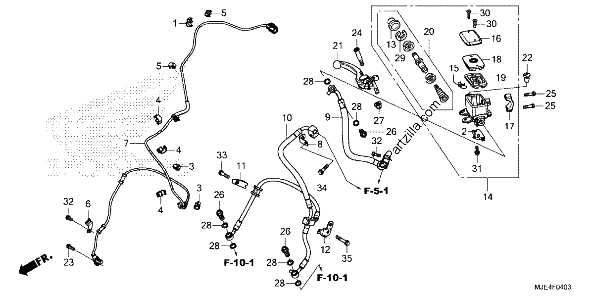 Diagrama de FRONT BRAKE MASTER 4