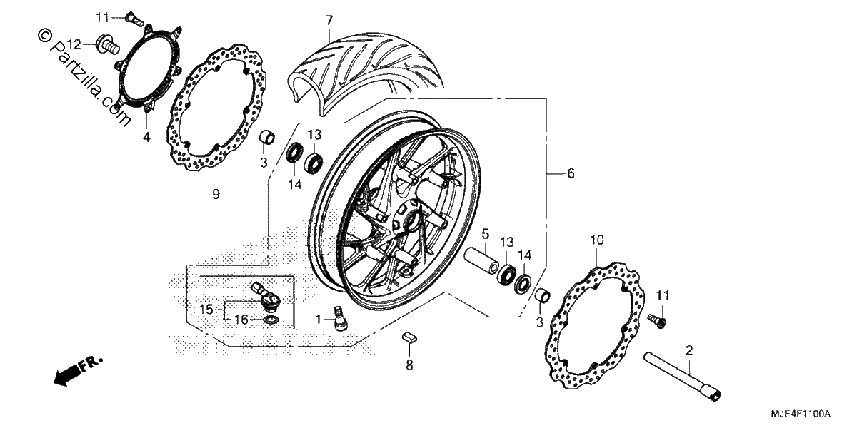 Diagrama de FRONT WHEEL