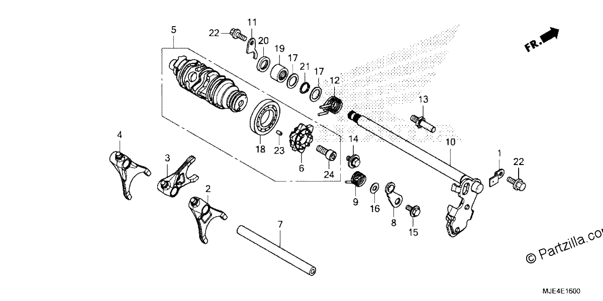 Diagrama de GEARSHIFT DRUM