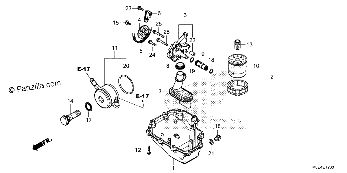Diagrama de OIL PAN OIL PUMP