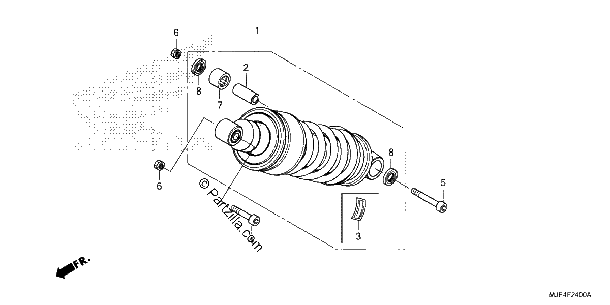 Diagrama de REAR SHOCK ABSORBER