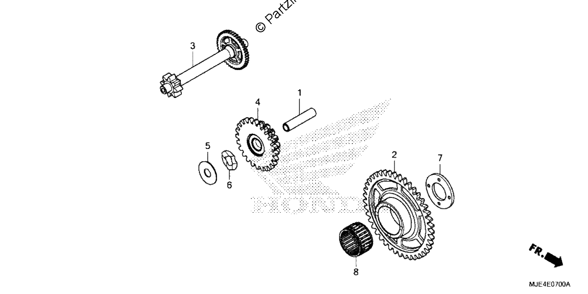 Diagrama de STARTING DRIVEN GEAR