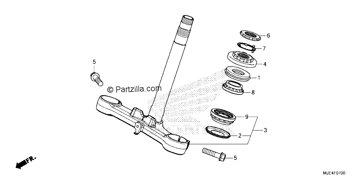 Diagrama de STEERING STEM