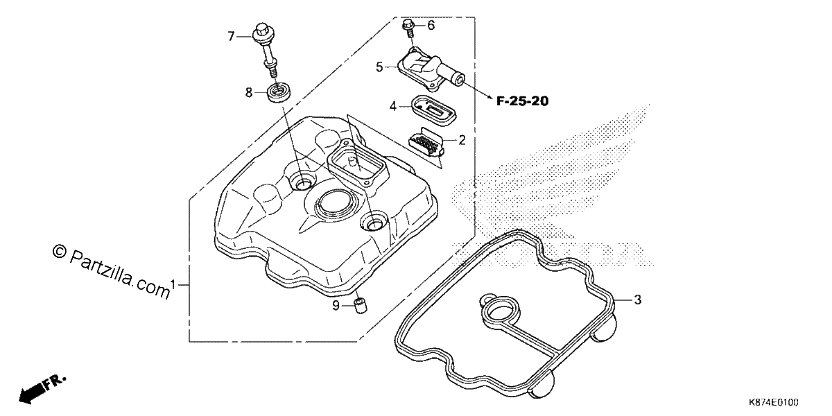 Diagrama de CYLINDER HEAD COVER