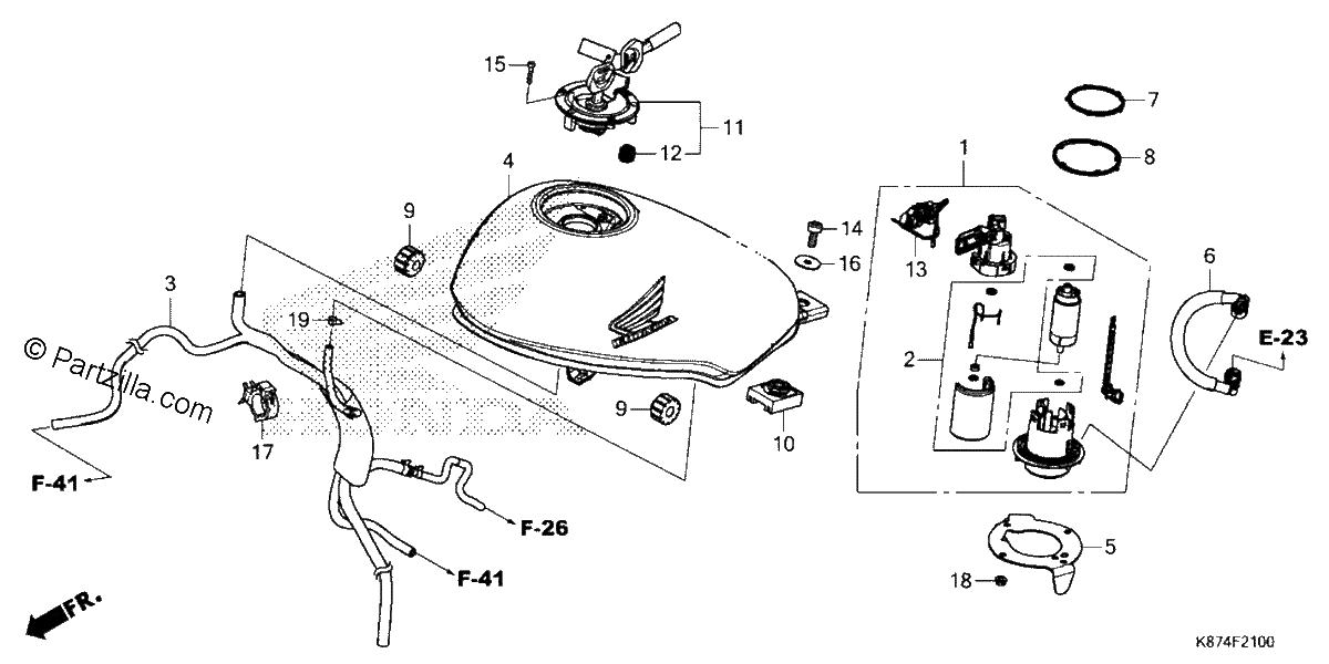 Diagrama de FUEL TANK FUEL PUMP