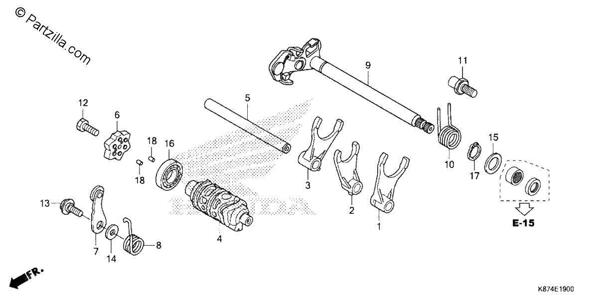 Diagrama de GEARSHIFT DRUM
