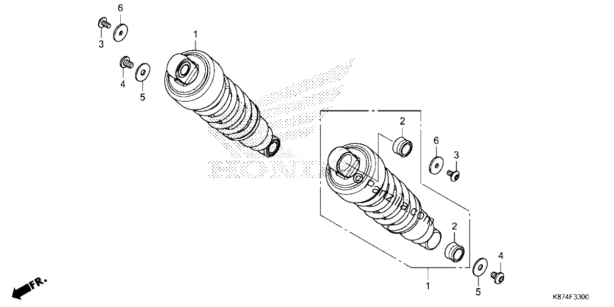 Diagrama de REAR SHOCK ABSORBER