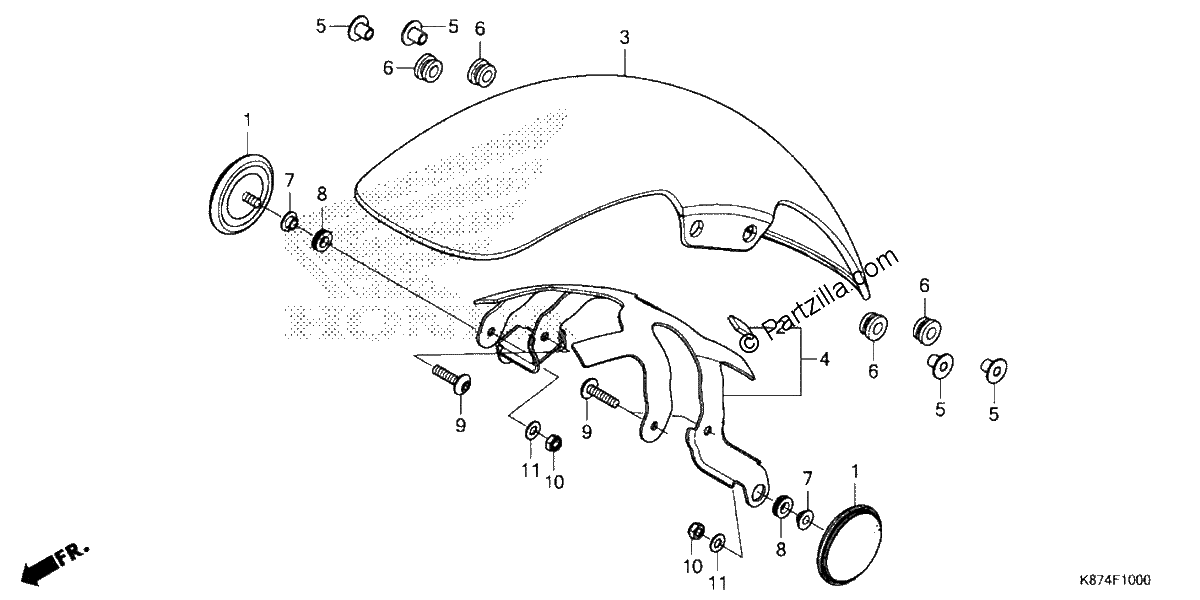 Diagrama de FRONT FENDER