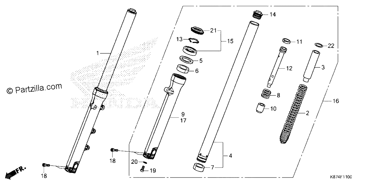 Diagrama de FRONT FORK