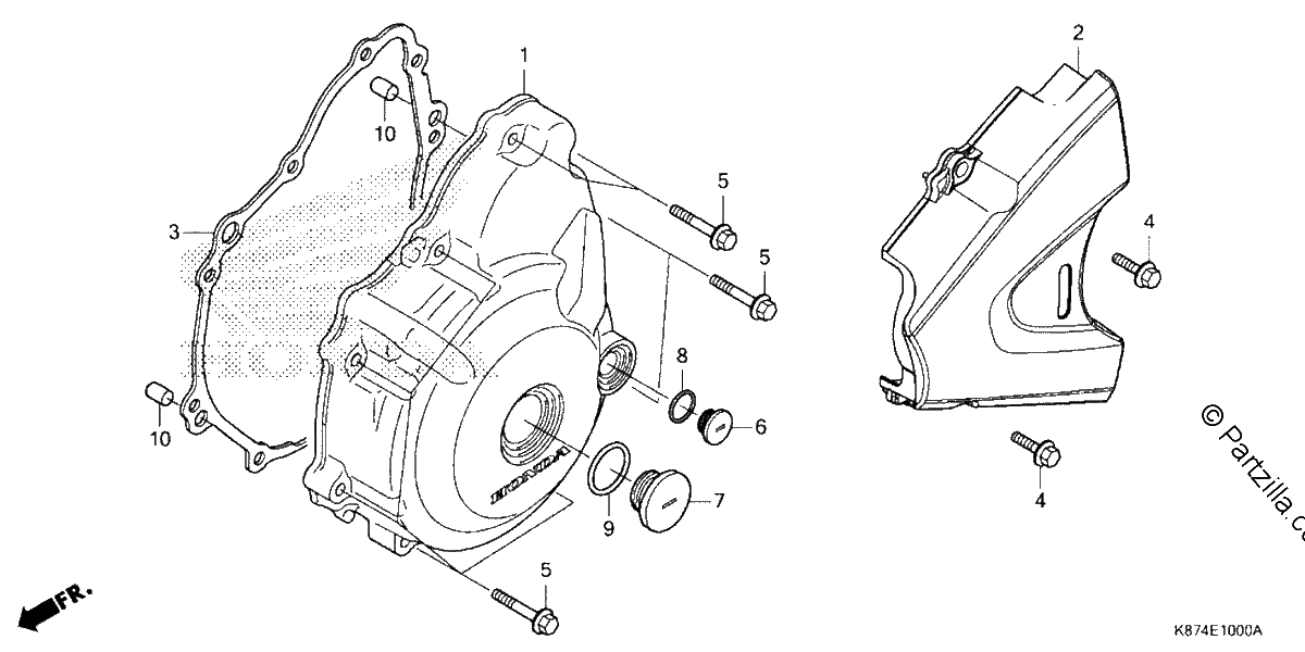 Diagrama de LEFT CRANKCASE COVER