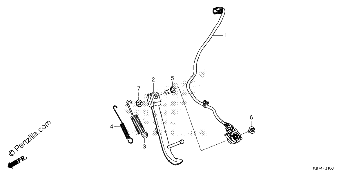 Diagrama de SIDE STAND