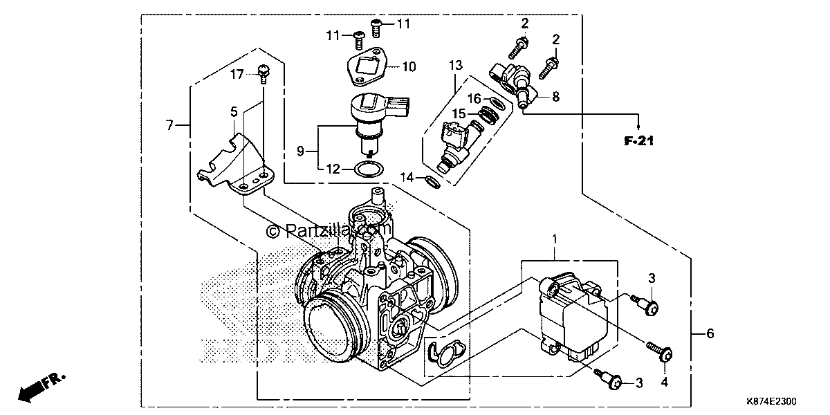 Diagrama de THROTTLE BODY