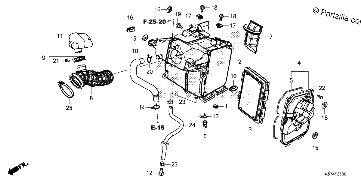 Diagrama de AIR CLEANER