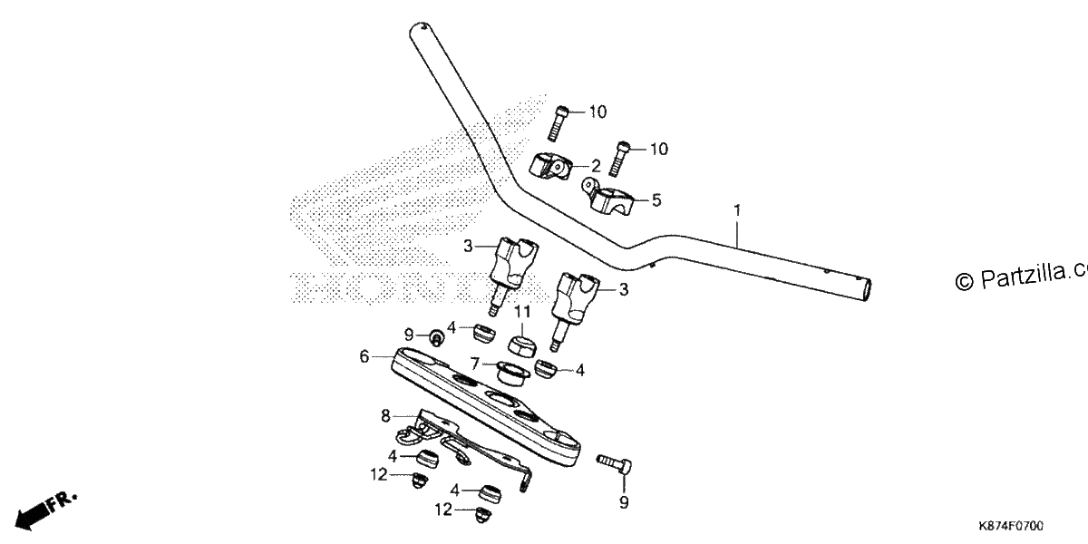 Diagrama de HANDLEBAR TOP BRIDGE