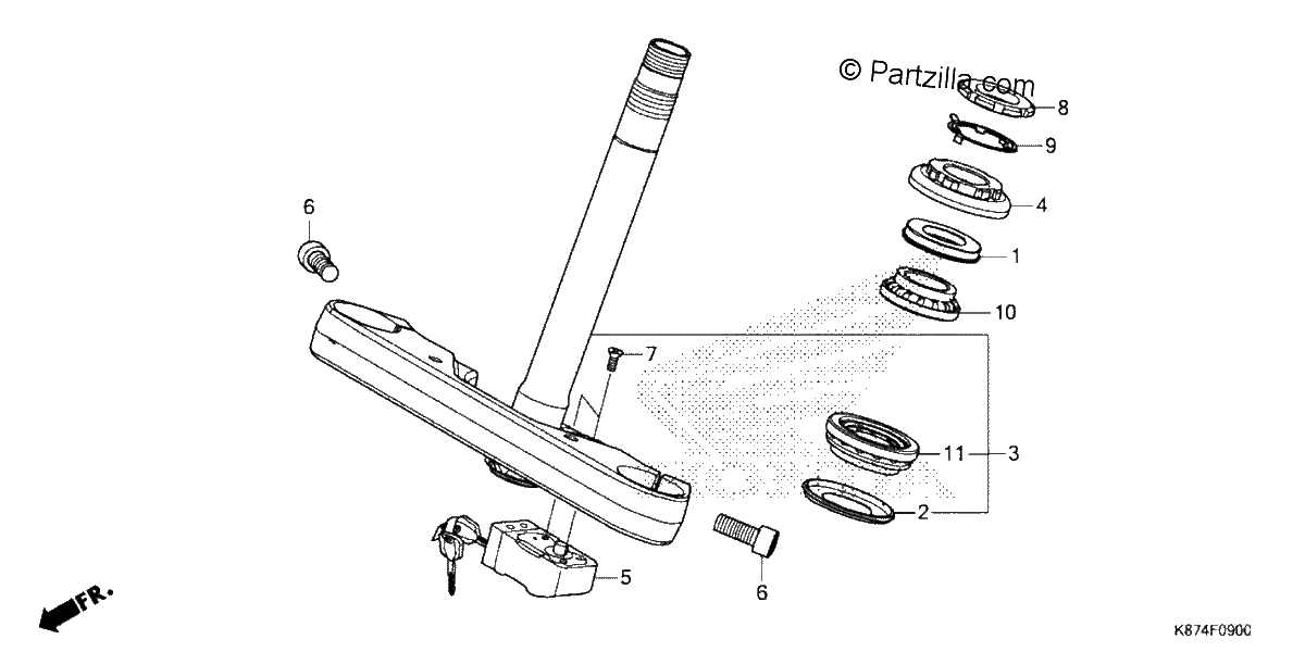 Diagrama de STEERING STEM