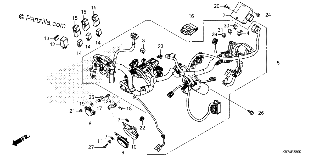 Diagrama de WIRE HARNESS