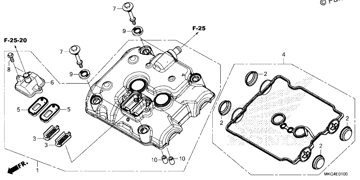 Diagrama de CYLINDER HEAD COVER