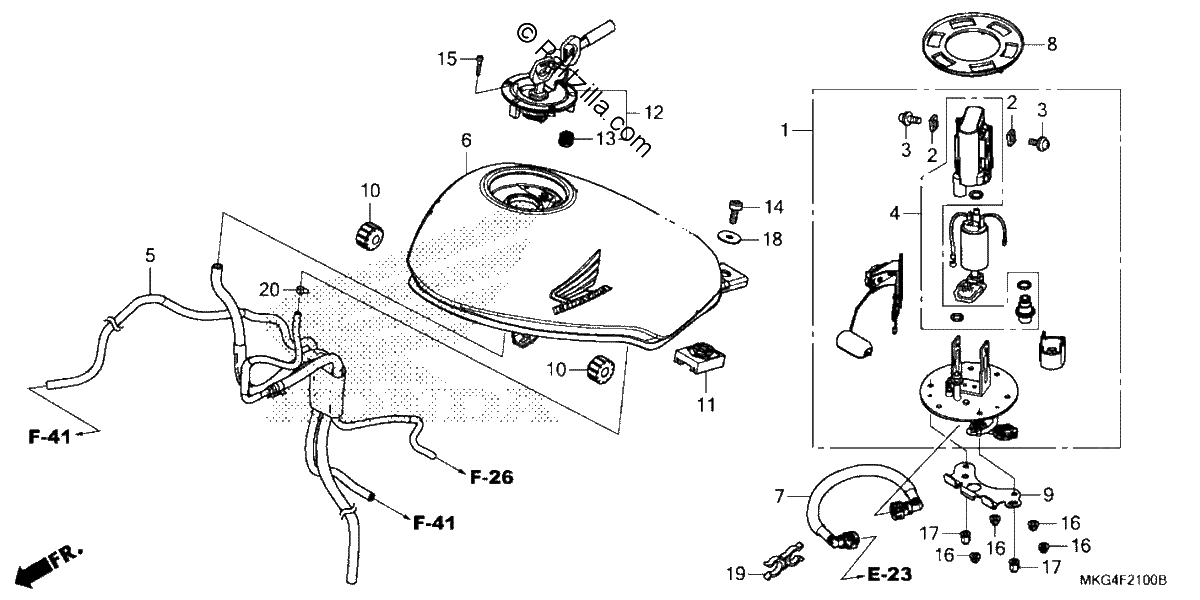 Diagrama de FUEL TANK FUEL PUMP
