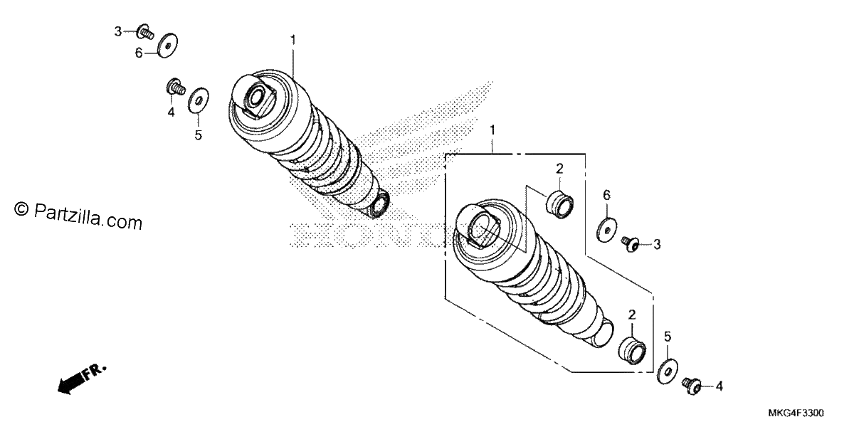 Diagrama de REAR SHOCK ABSORBER