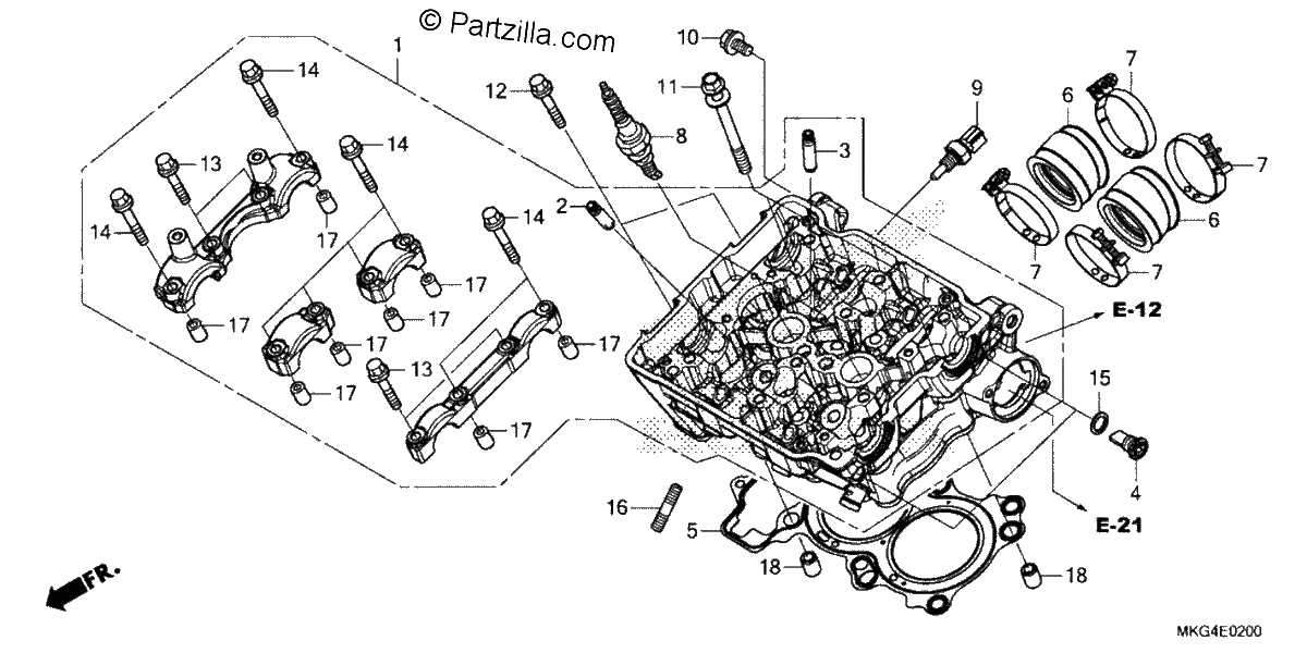 Diagrama de CYLINDER HEAD