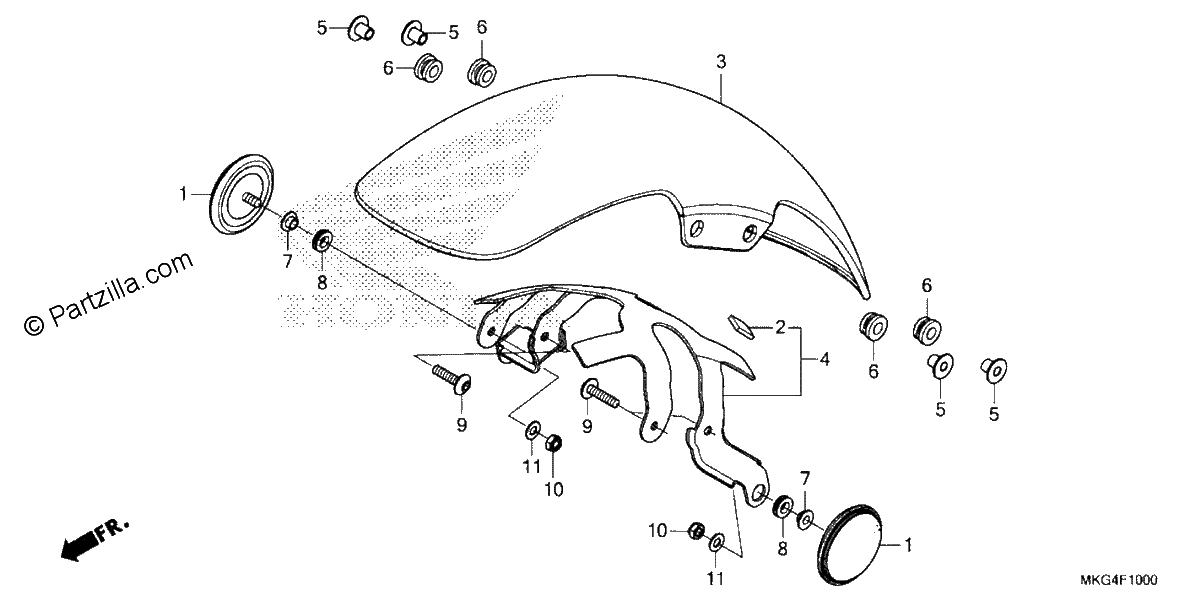 Diagrama de FRONT FENDER