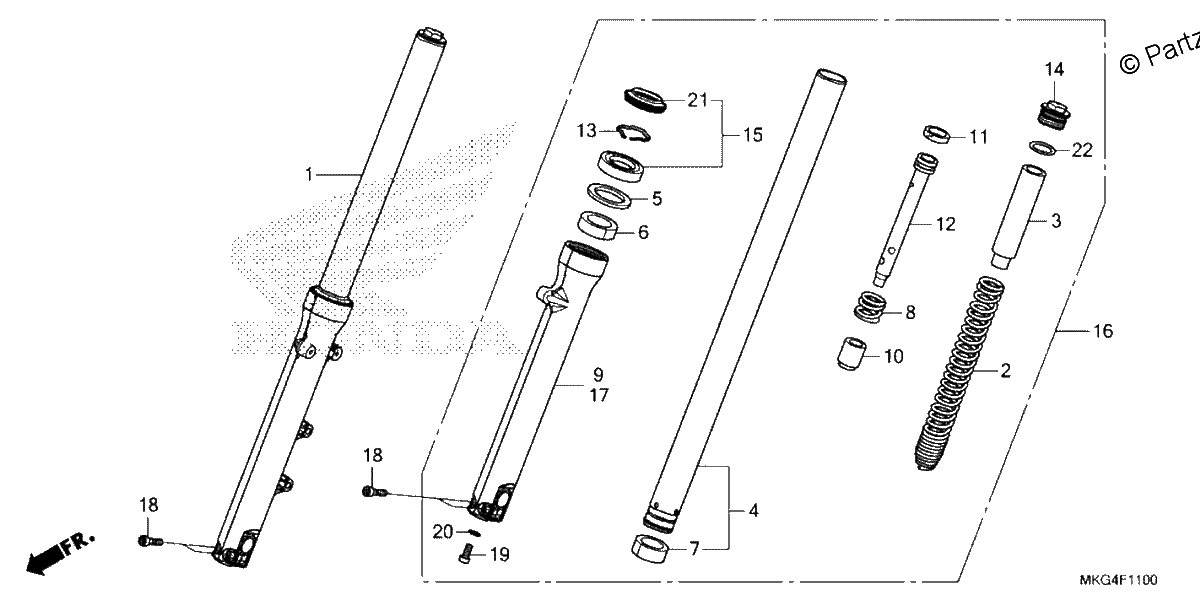Diagrama de FRONT FORK