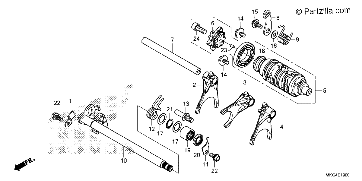 Diagrama de GEARSHIFT DRUM