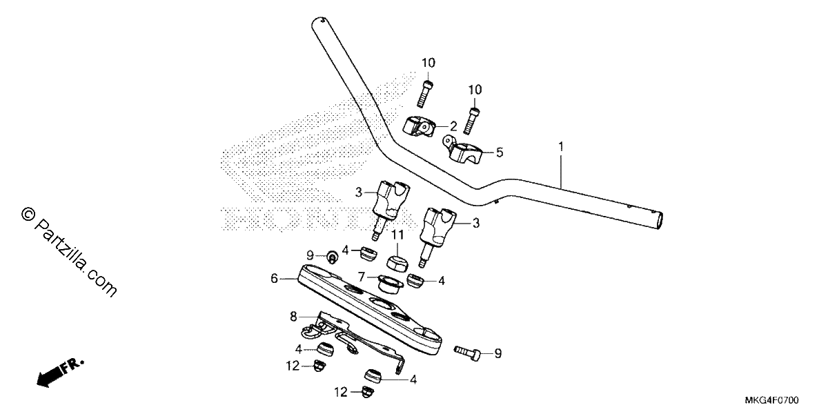 Diagrama de HANDLEBAR TOP BRIDGE