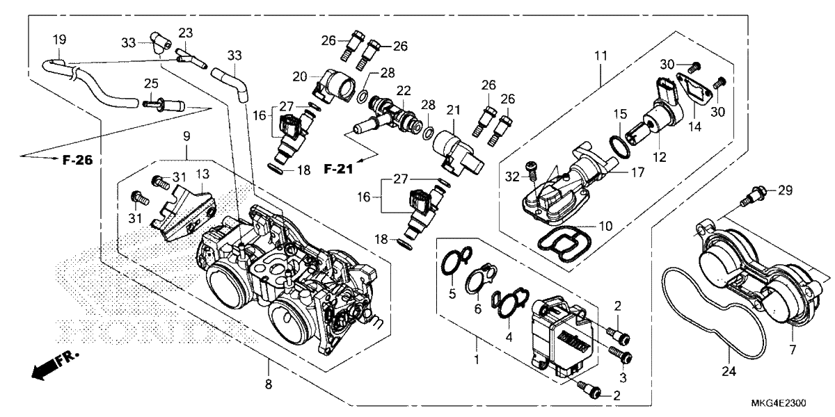 Diagrama de THROTTLE BODY