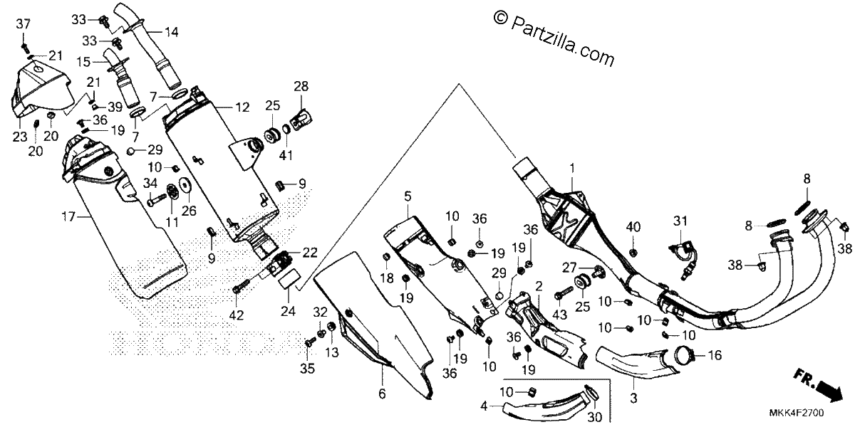 Diagrama de EXHAUST MUFFLER