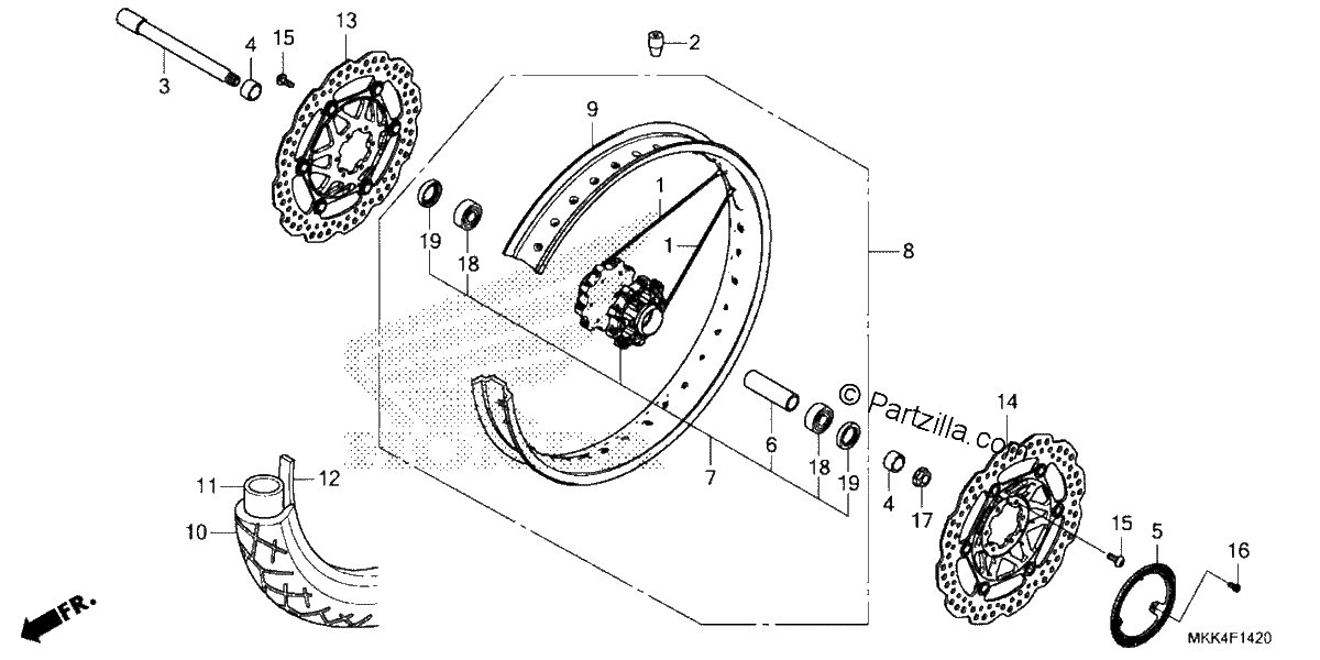 Diagrama de FRONT WHEEL