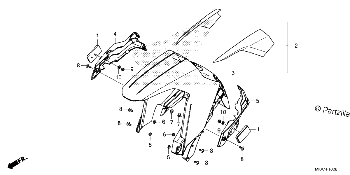 Diagrama de FRONT FENDER